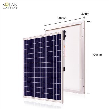 50W polykryštalický solárny panel